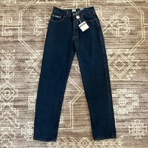 Moschino Vintage Button Fly High waisted Blue Jeans Womens Size 30 Made In Italy